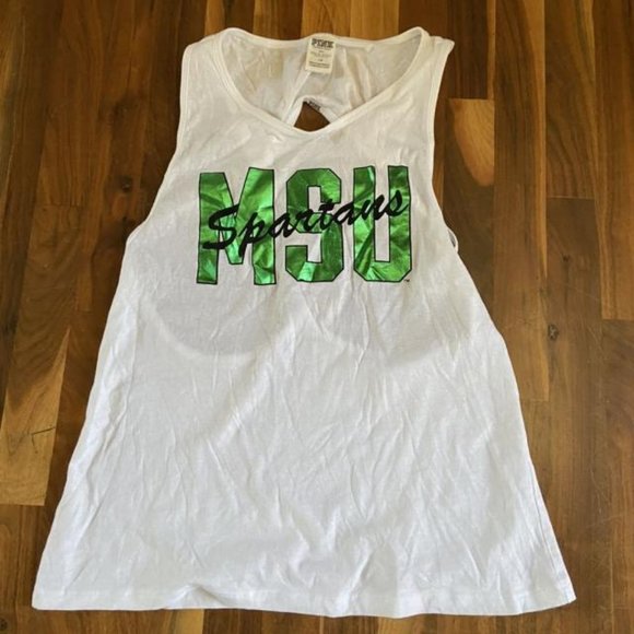 WOMEN’S SIZE L PINK BRAND MICHIGAN STATE TANK - Picture 1 of 1